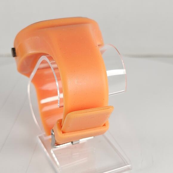 Crow Lush Quartz Watch Green Dial Orange Silicone Band 44mm Case New Battery - Picture 5 of 16